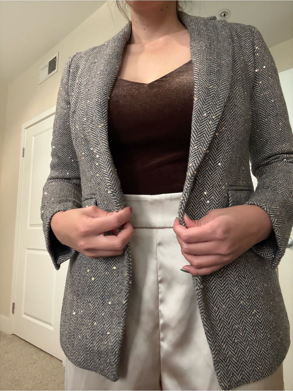 Brown Velvet Tank